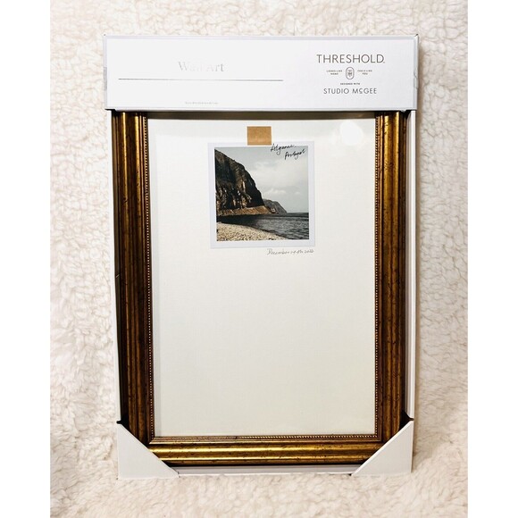 12"x18" Travel Photo Gold Framed Wall Art - Threshold with Studio McGee NEW - Picture 3 of 6